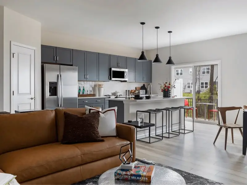 Furnished interior in a model home at Amplitude in Charlotte (Image 1). Furnished interior in a model home at Amplitude in Charlotte (Image 1).