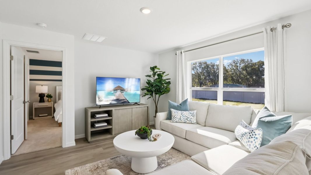 Furnished interior in a model home at Holloway Landing in Plant City (Image 6). Furnished interior in a model home at Holloway Landing in Plant City (Image 6).
