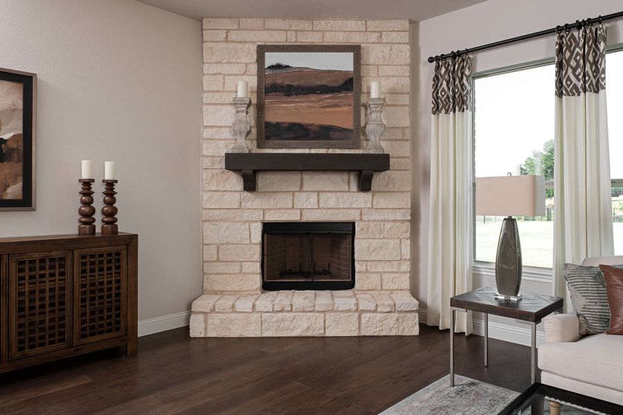 Furnished interior in a model home at Abe's Landing in Granbury (Image 12).