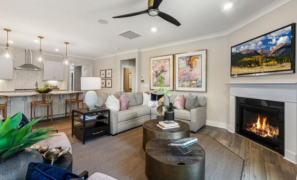 Furnished interior in a model home at High Springs in Clayton (Image 27). Furnished interior in a model home at High Springs in Clayton (Image 27).