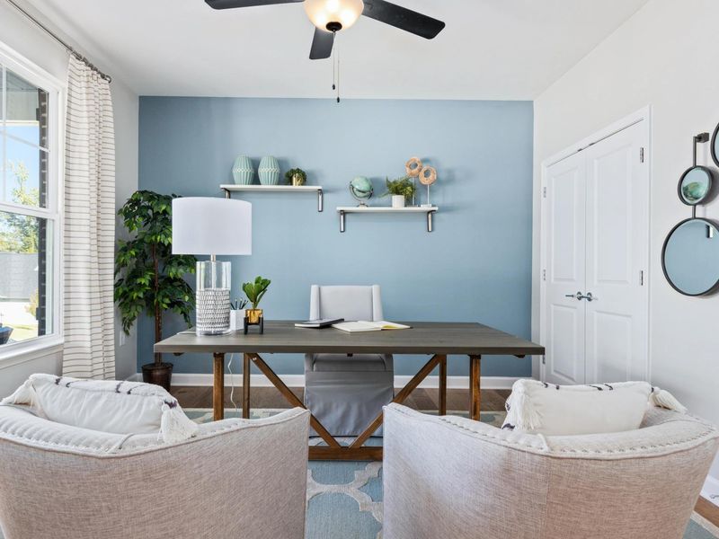 Furnished interior in a model home at Enclave at Belmont in Belmont (Image 25). Furnished interior in a model home at Enclave at Belmont in Belmont (Image 25).