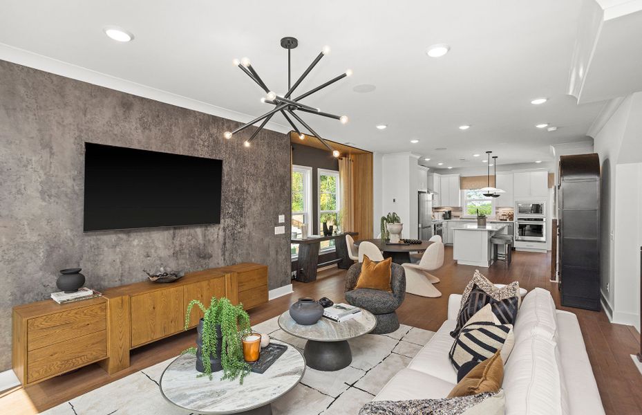 Gathering Room in New Townhomes Skyline near Downtown Nashville Gathering Room in New Townhomes Skyline near Downtown Nashville