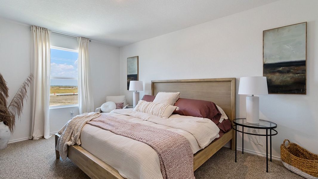 Furnished interior in a model home at Sereno Springs in Converse (Image 32).