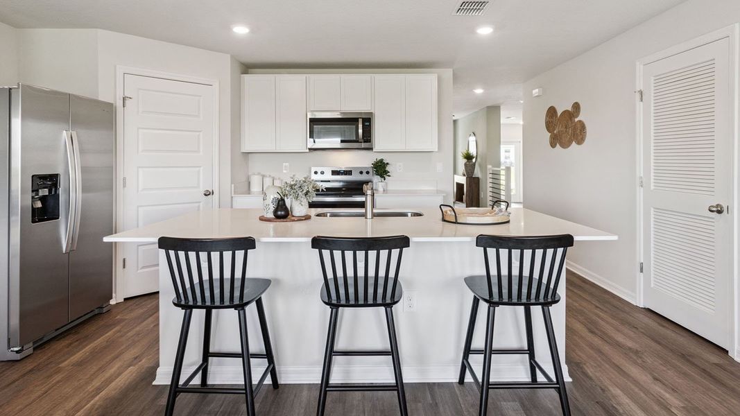 Furnished interior in a model home at Annabelle Estates in Lake Wales (Image 5).