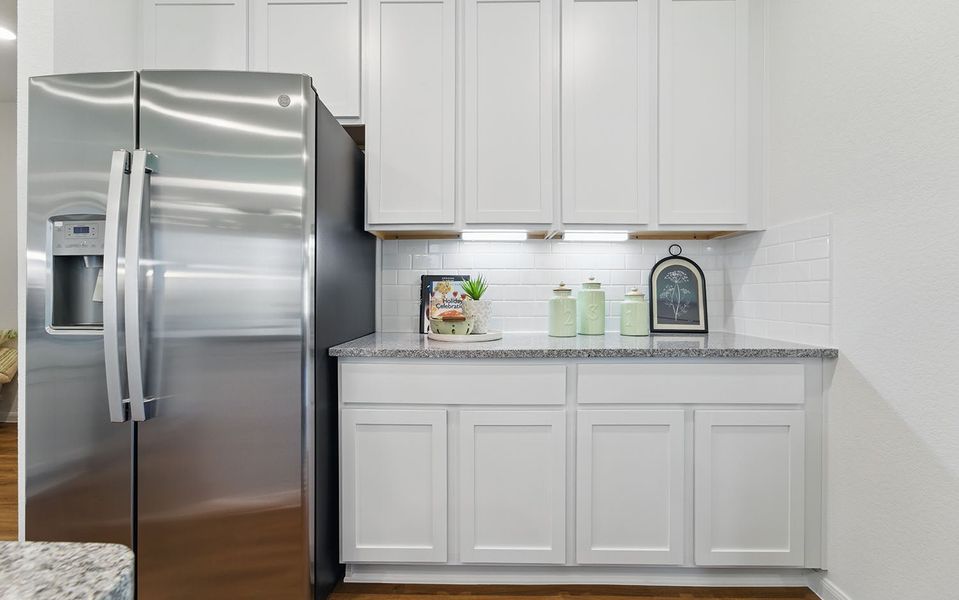 Furnished interior in a model home at Windrose Green in Angleton (Image 66).