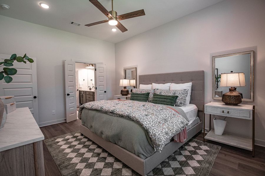 Furnished interior in a model home at Amherst in Cordova (Image 46).