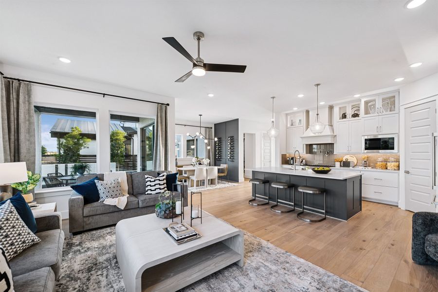 Furnished interior in a model home at Easthaven at Bridgeland Central - Vision Collection in Cypress (Image 11).