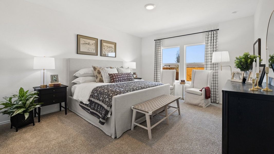 Furnished interior in a model home at The Reserve at Spiritas Ranch in Little Elm (Image 15).