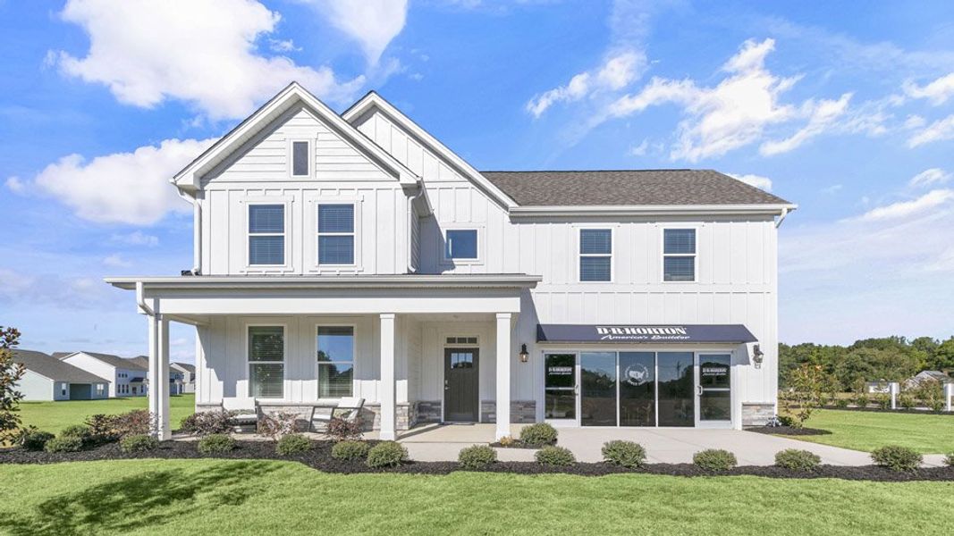 Front exterior of a home in the Eagle Creek community, located in Fuquay Varina, NC (Image 16).