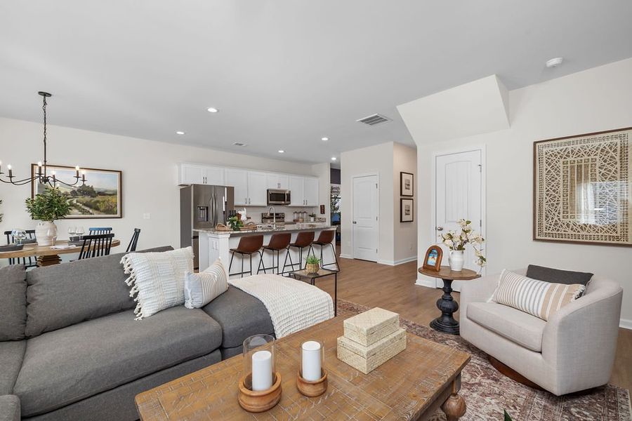 Furnished interior in a model home at Belair East in Statesboro (Image 7).