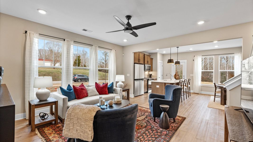 Furnished interior in a model home at Gresham Station in Simpsonville (Image 4).