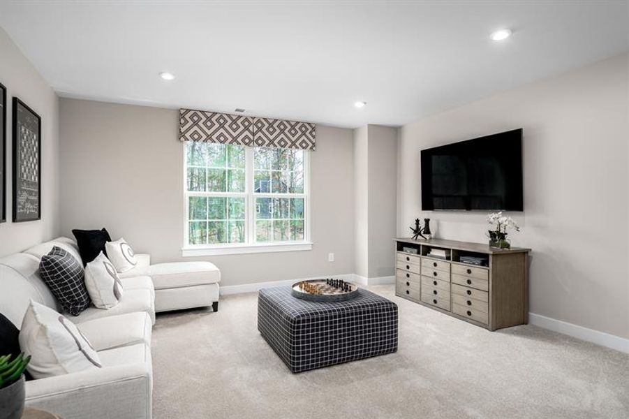 Furnished interior in a model home at Moore Farm Single Family in Indian Trail (Image 10).