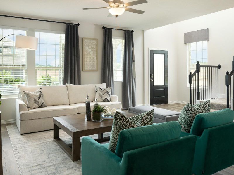 Furnished interior in a model home at Oak Ridge Park in Corinth (Image 6).