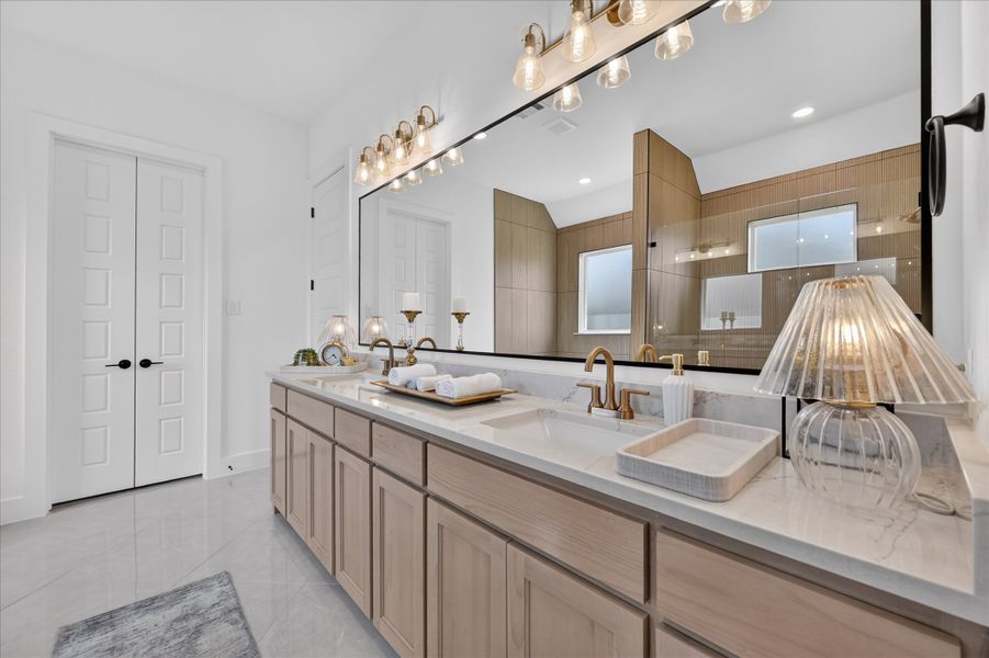 Furnished interior in a model home at Paloma Ranches in Justin (Image 27).