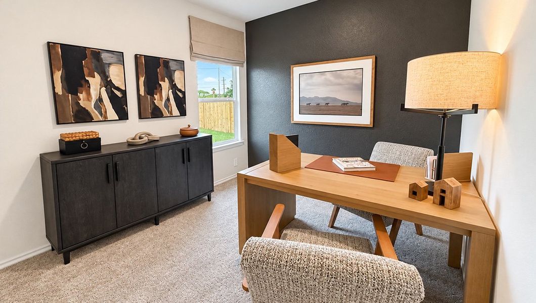 Furnished interior in a model home at Redbird Ranch in San Antonio (Image 40).