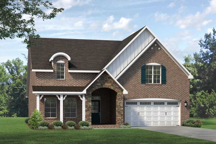 Front exterior of a home in the Weybridge community, located in Burlington, NC (Image 43).