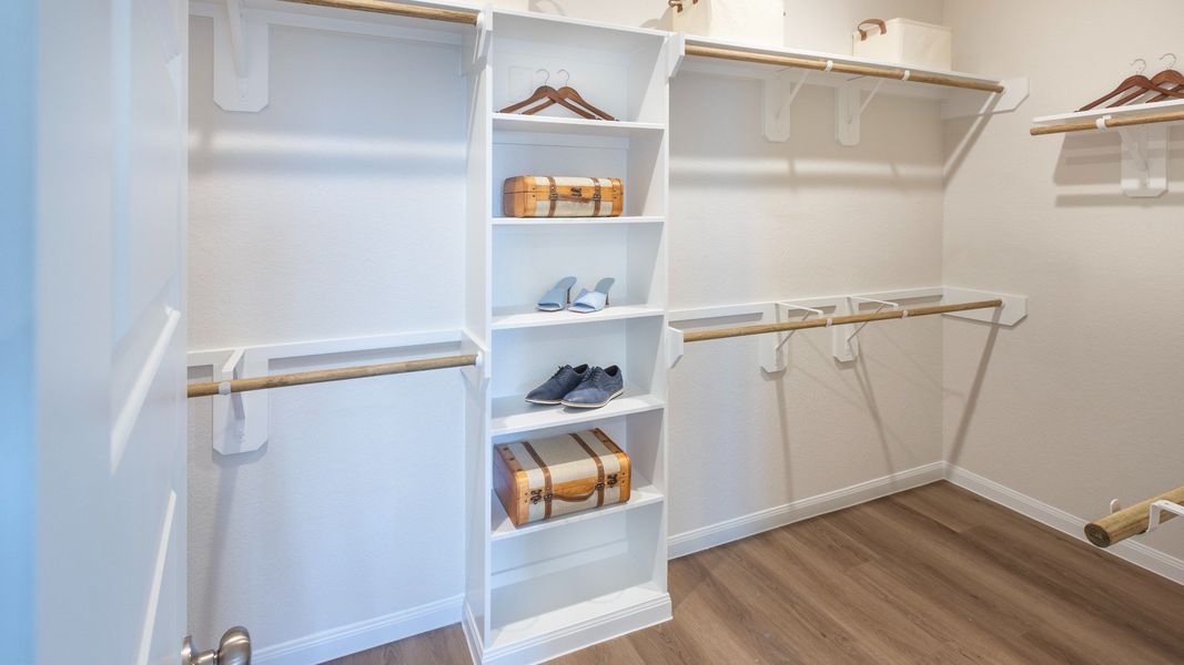 Bluestem Model Primary Closet Bluestem Model Primary Closet