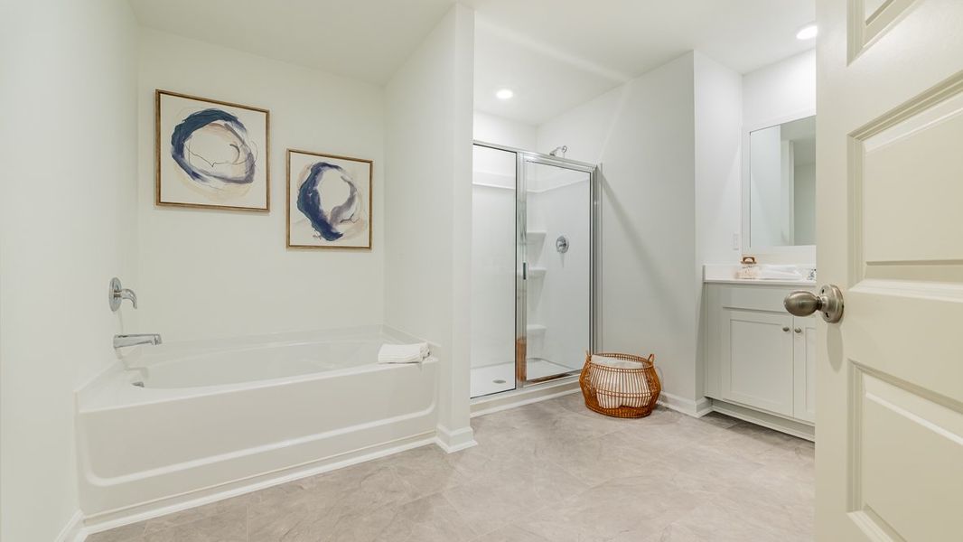 Furnished interior in a model home at Barrett Cove in Marietta (Image 18).