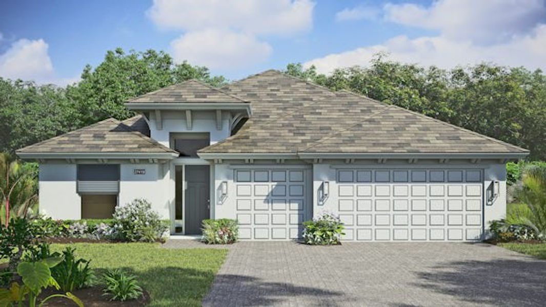 Front exterior of a home in the High Pointe community, located in Vero Beach, FL (Image 49).