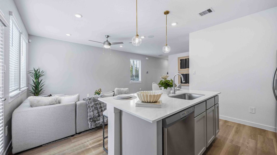 Furnished interior in a model home at Highland Court in Houston (Image 16). Furnished interior in a model home at Highland Court in Houston (Image 16).