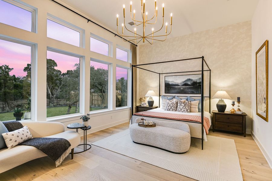 Furnished interior in a model home at Caliterra in Dripping Springs (Image 24). Furnished interior in a model home at Caliterra in Dripping Springs (Image 24).