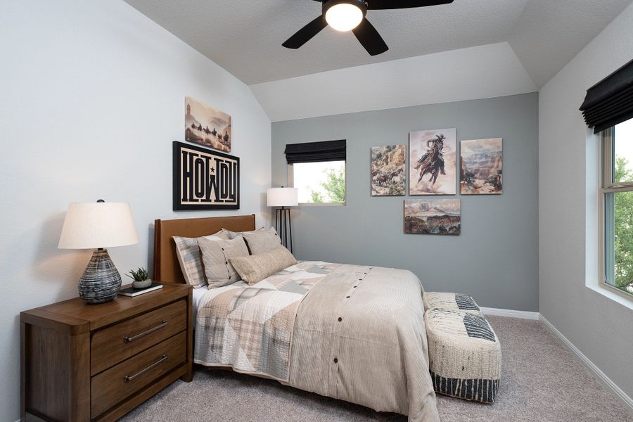 Furnished interior in a model home at Lariat in Liberty Hill (Image 14).