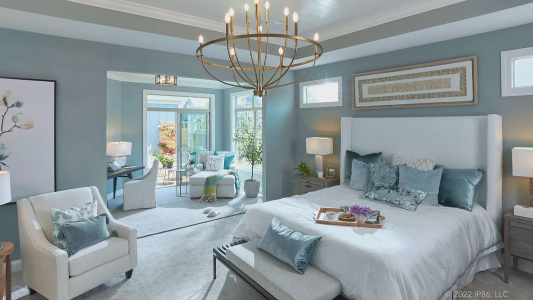 Furnished interior in a model home at The Courtyards at Post Road in Cumming (Image 21).