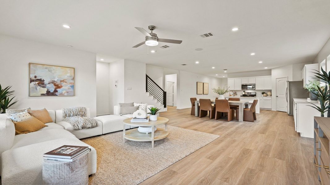 Furnished interior in a model home at Newport Pointe in Crosby (Image 20).