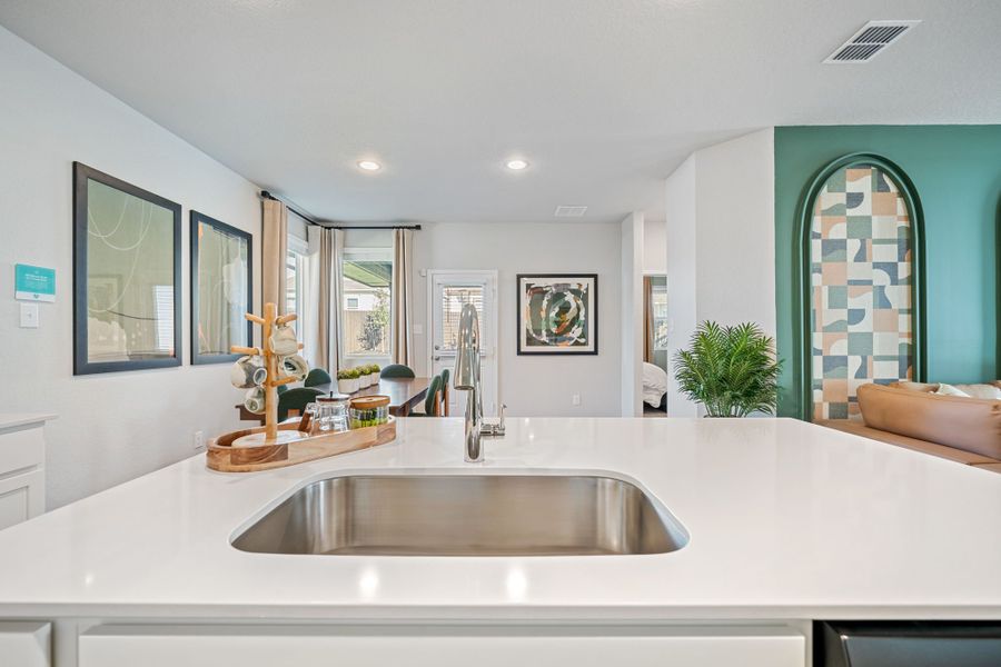 Furnished interior in a model home at Hunters Ranch in San Antonio (Image 8).