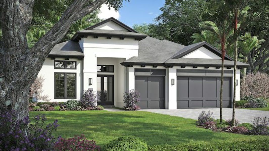 Front exterior of a home in the Seaglass community, located in Vero Beach, FL (Image 57).