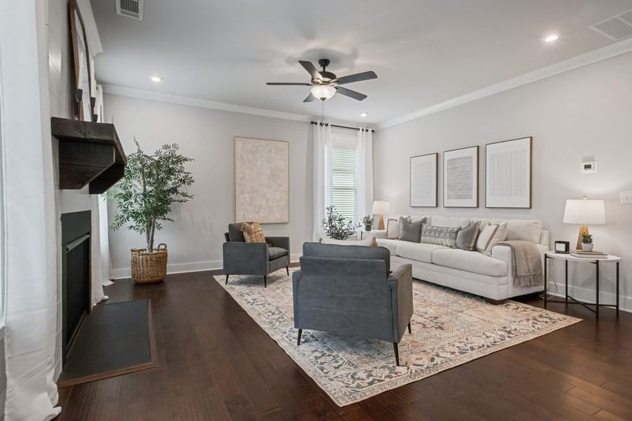 Furnished interior in a model home at Springside Reserve in Powder Springs (Image 22).