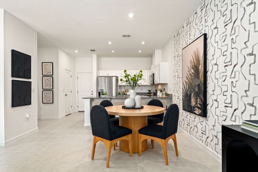 Furnished interior in a model home at Chickasaw Villas in Orlando (Image 3).