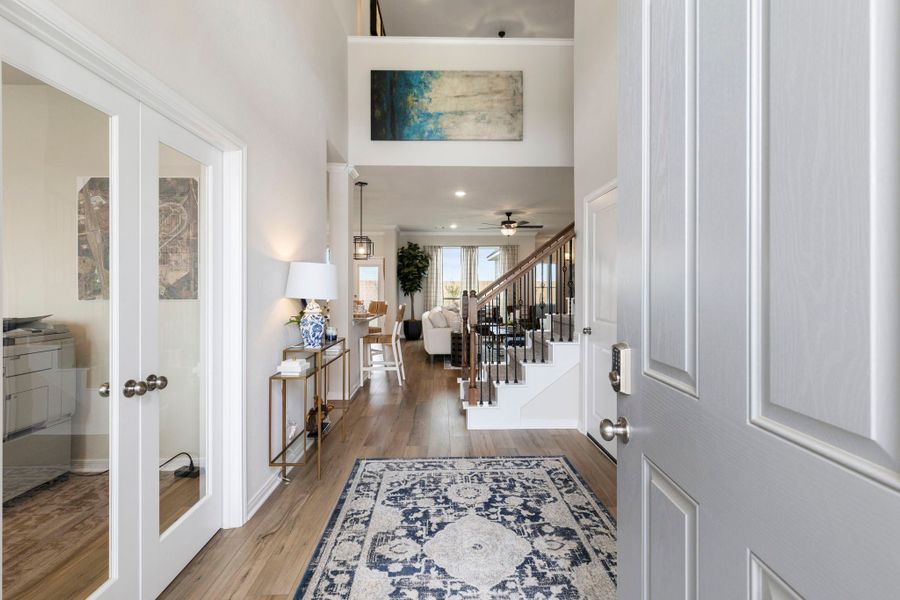 Furnished interior in a model home at Southern Pointe in College Station (Image 6).