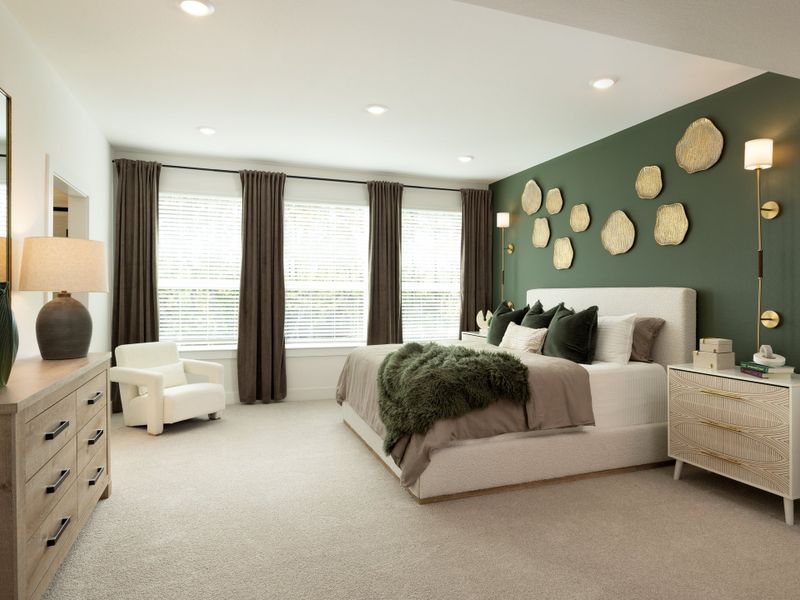 Furnished interior in a model home at Katy Grand Village - Luxe Series in Katy (Image 9).