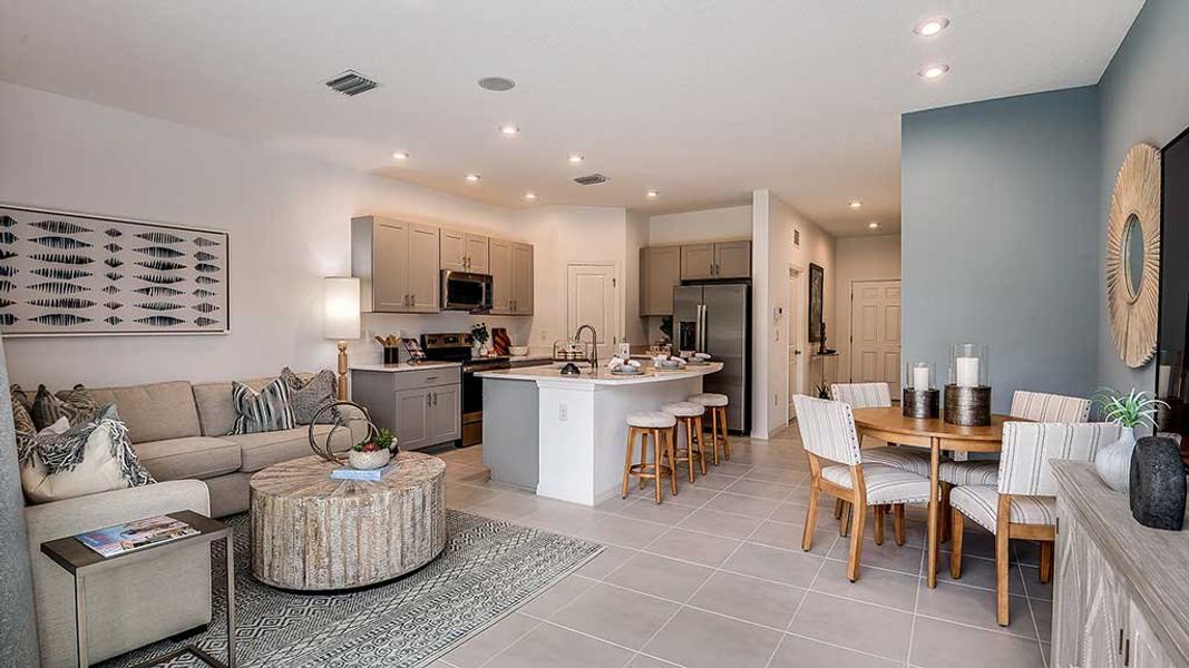 Furnished interior in a model home at The Townhomes at Skye Ranch in Sarasota (Image 8). Furnished interior in a model home at The Townhomes at Skye Ranch in Sarasota (Image 8).