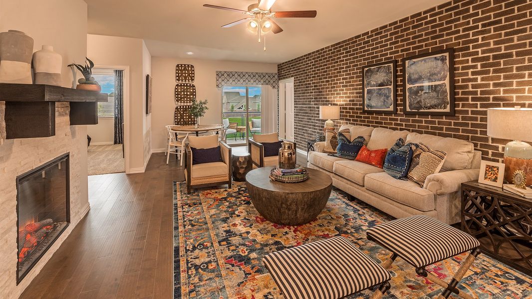 Furnished interior in a model home at Gatherings® at Twin Creeks in Allen (Image 6).