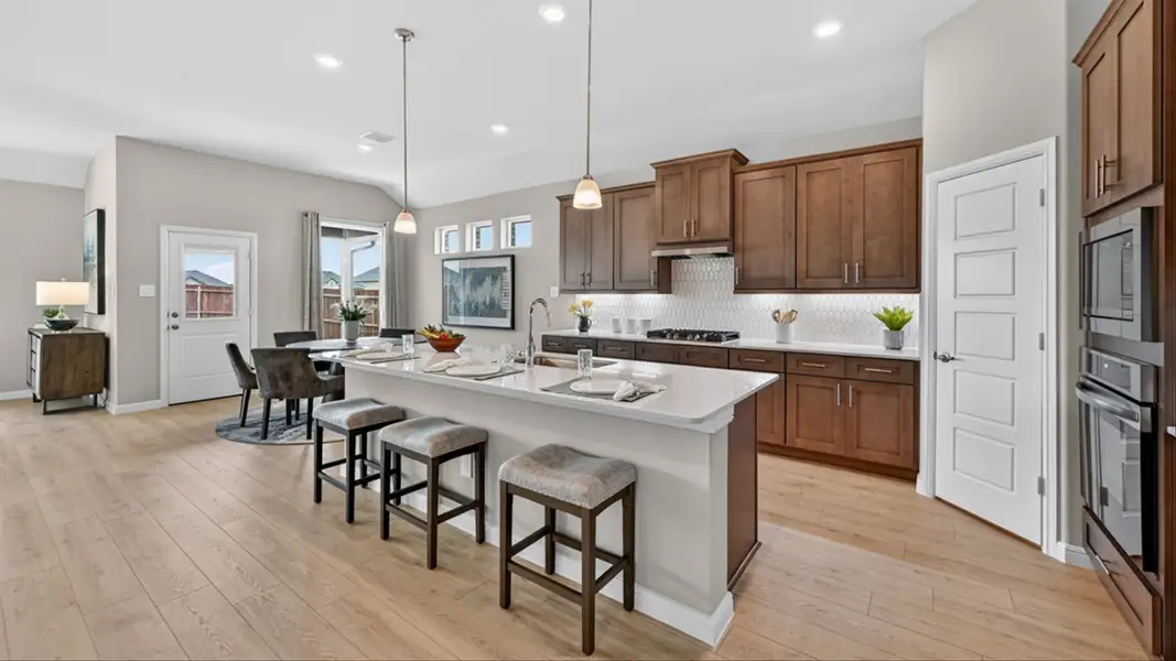 Furnished interior in a model home at Lakeview Pointe in Grand Prairie (Image 7).