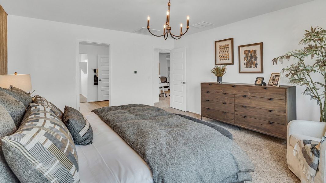 Furnished interior in a model home at Coronet at Gladden Farms in Marana (Image 69).