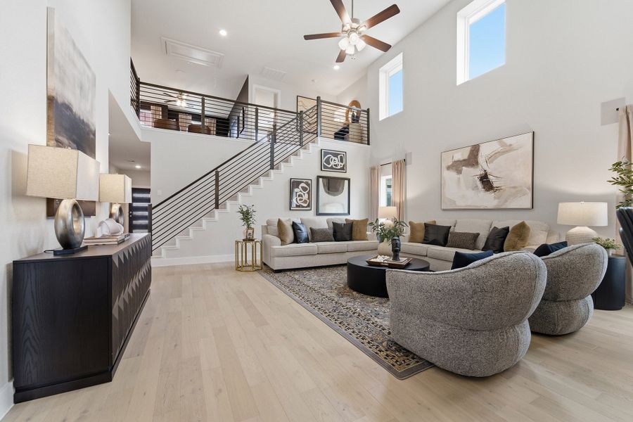 Furnished interior in a model home at Pecan Estates in Crosby (Image 23).