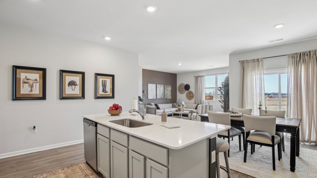 Furnished interior in a model home at CDJ Farms in Portland (Image 22).