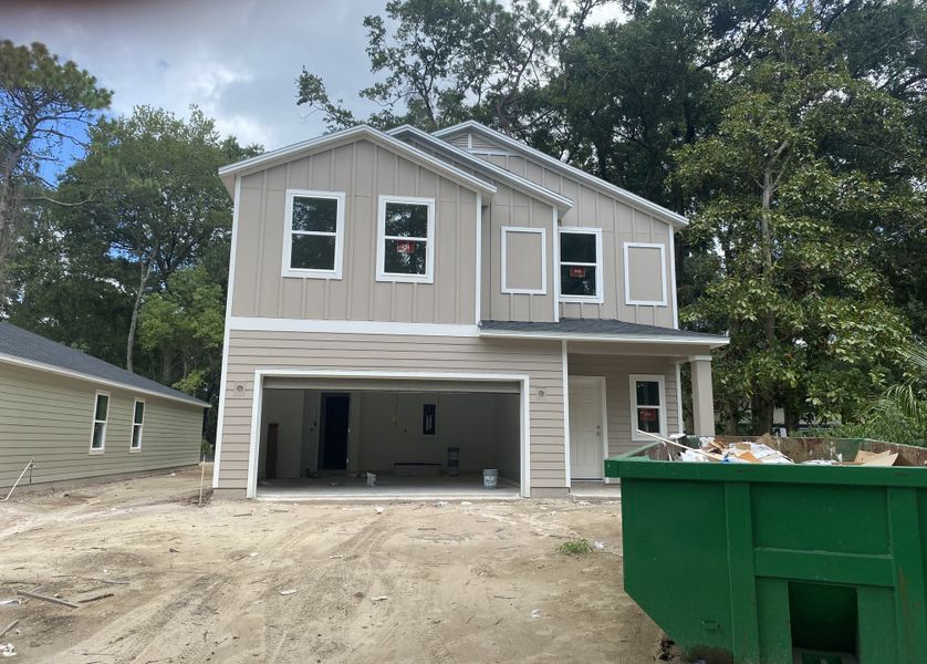 A modern two-story home with a double garage in Whistler Woods by Lennar (Jacksonville, FL).
