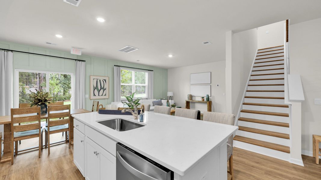 Furnished interior in a model home at The Cove at Mallard Crossing in Summerville (Image 5).