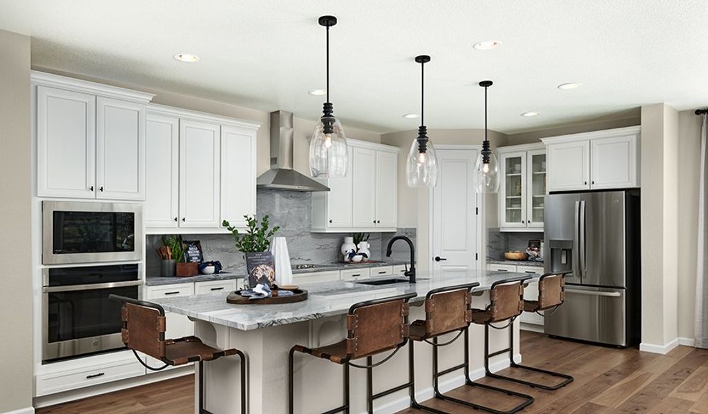 Furnished interior in a model home at The Trails at Aspen Ridge in Colorado Springs (Image 4). Furnished interior in a model home at The Trails at Aspen Ridge in Colorado Springs (Image 4).