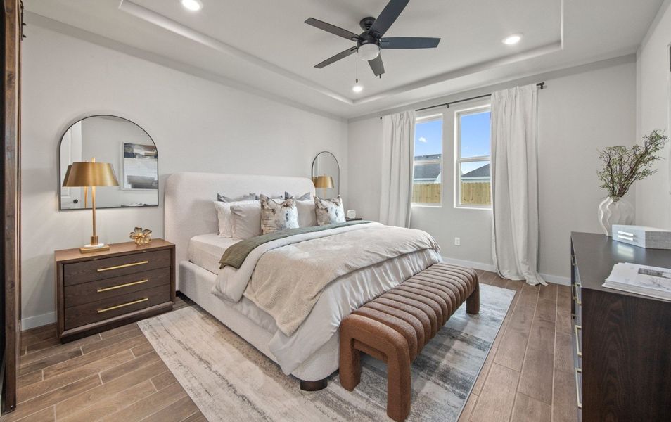 Furnished interior in a model home at Las Cruces in Alamo (Image 41).