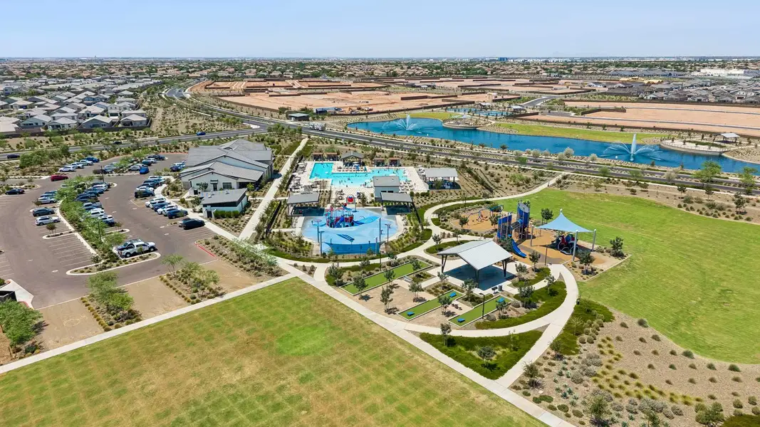 Aerial view of the Radiance at Superstition Vistas community in Apache Junction, AZ, showing layout and nearby surroundings (Image 14).