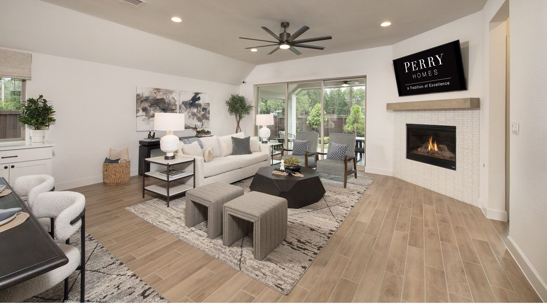 Furnished interior in a model home at Woodhavyn 50' in Magnolia (Image 7). Furnished interior in a model home at Woodhavyn 50' in Magnolia (Image 7).