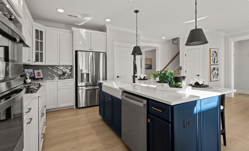 Furnished interior in a model home at Founders Club in Moore (Image 9).