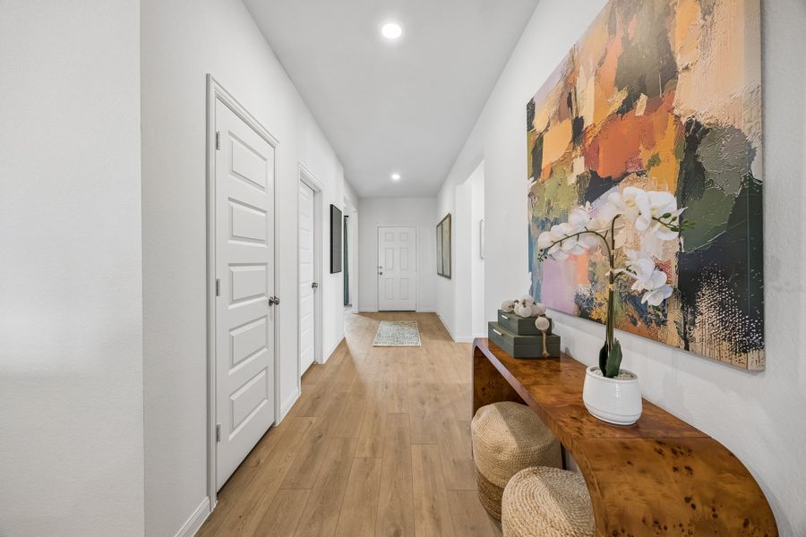 Furnished interior in a model home at Sofi Lakes in Katy (Image 29).