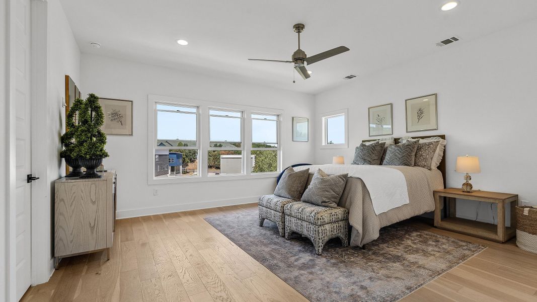 Furnished interior in a model home at The Park at Sunridge in Austin (Image 33).