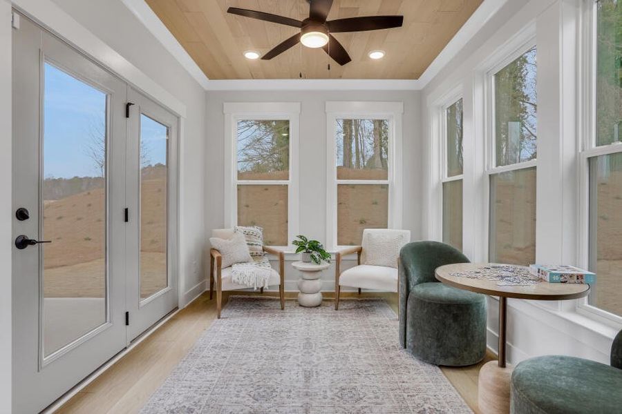 Furnished interior in a model home at Villas at Dawsonville in Dawsonville (Image 13).